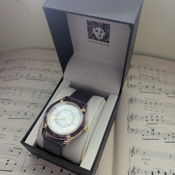 Anne Klein Purple and Gold Women's Watch - Picture 13 of 16